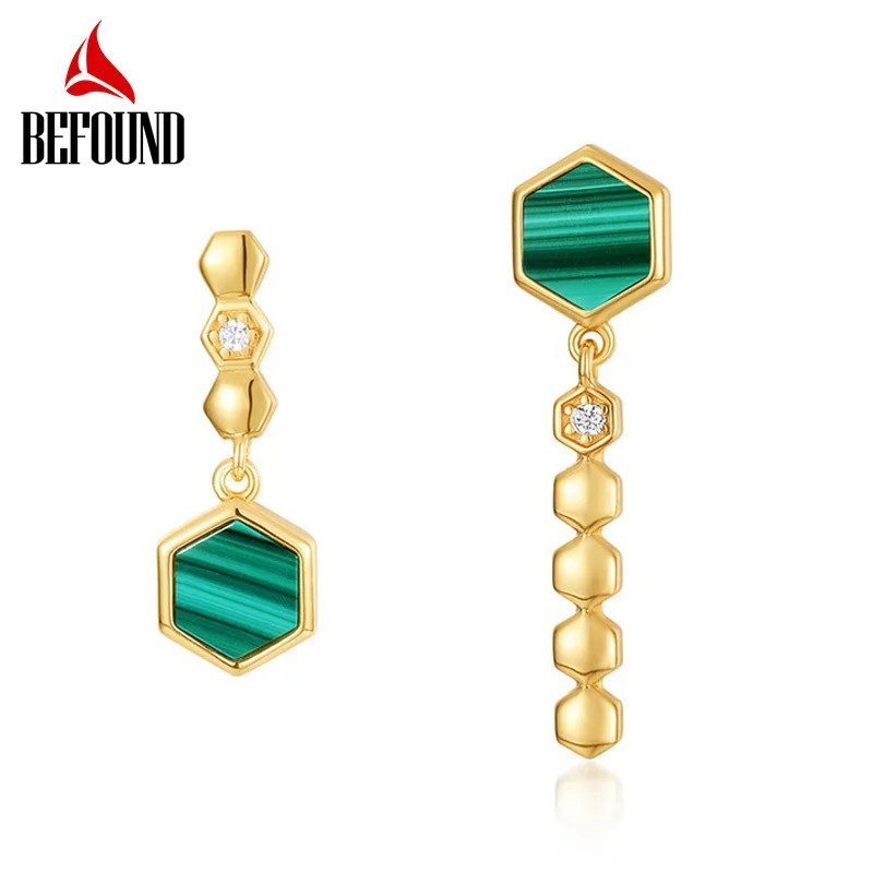 Elegant Geometric Asymmetric Earrings for Women 925 Silver 10K Gold Plated Hexagonal Natural Malachite Dangle Earrings Jewelry
Elegant Geometric Asymmetric Earrings for Women 925 Silver 10K Gold Plated Hexagonal Natural Malachite Dangle Earrings Jewelry