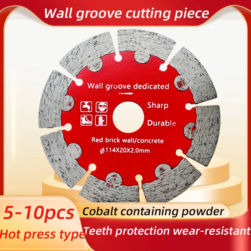 

5-10 pieces, 4.5-inch wall groove cutting blades, stone concrete asphalt pavement cutting machine, angle grinder saw blade