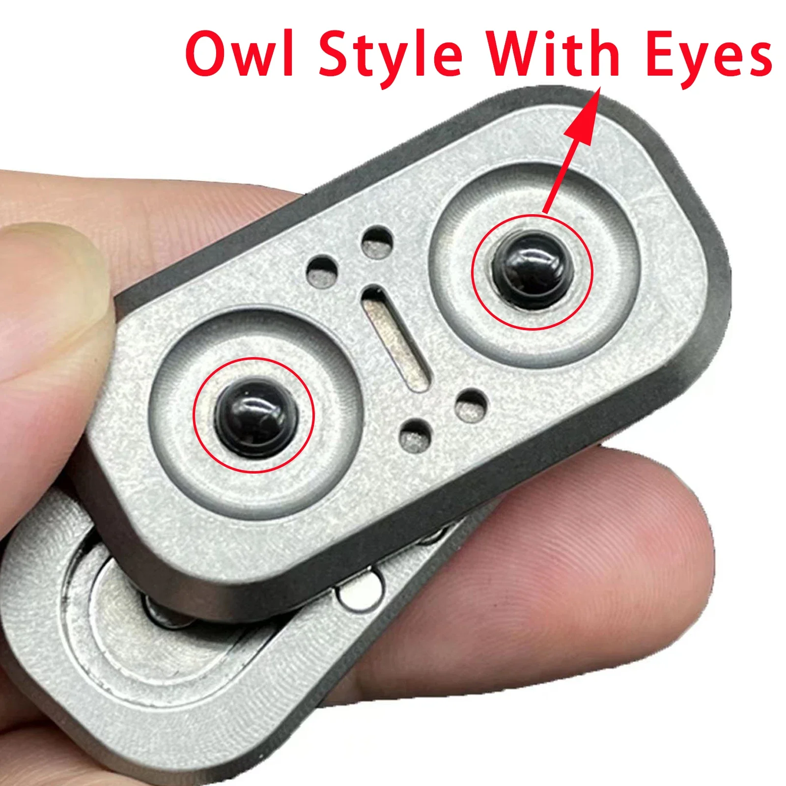 

NEW 2 in 1 Owl Fidget Slider Metal Push Spinner For Adult ADHD Hand Sensory EDC Fidget Toys Office Desk Anxiety Stress Relief