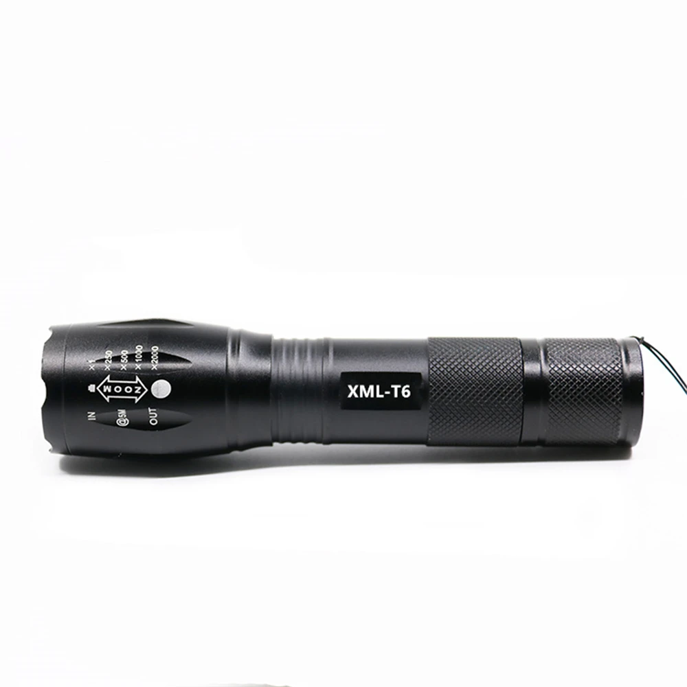 

Rechargeable WaterProof Portable Multi-functional T6 LED 5-8 Mode Flashlight+Battery+Charger for Outdoor Camp/Road Lighting
