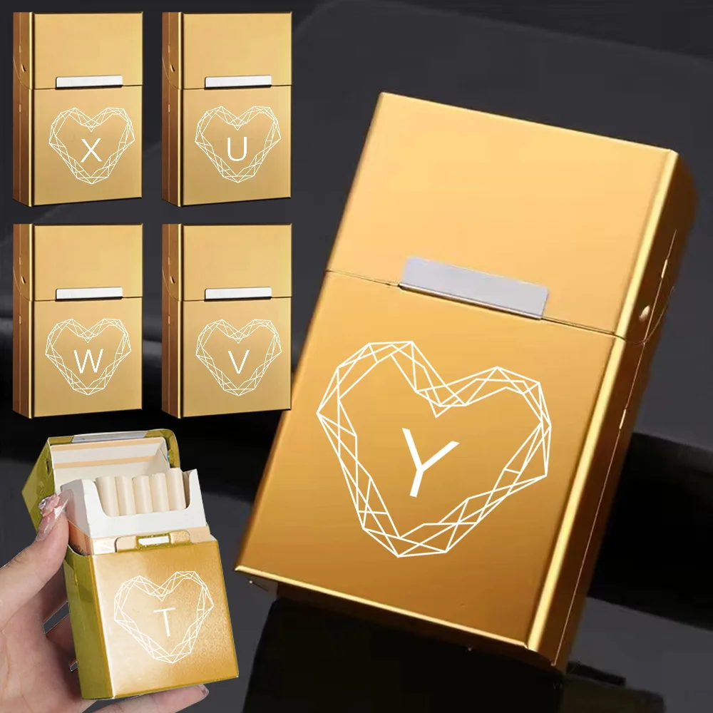 Portable Metal Cigarette Case Organizer Cigarette Holder Box Tobacco Storage Container Man Smoking Tool Diamond Letter Pattern
Portable Metal Cigarette Case Organizer Cigarette Holder Box Tobacco Storage Container Man Smoking Tool Diamond Letter Pattern