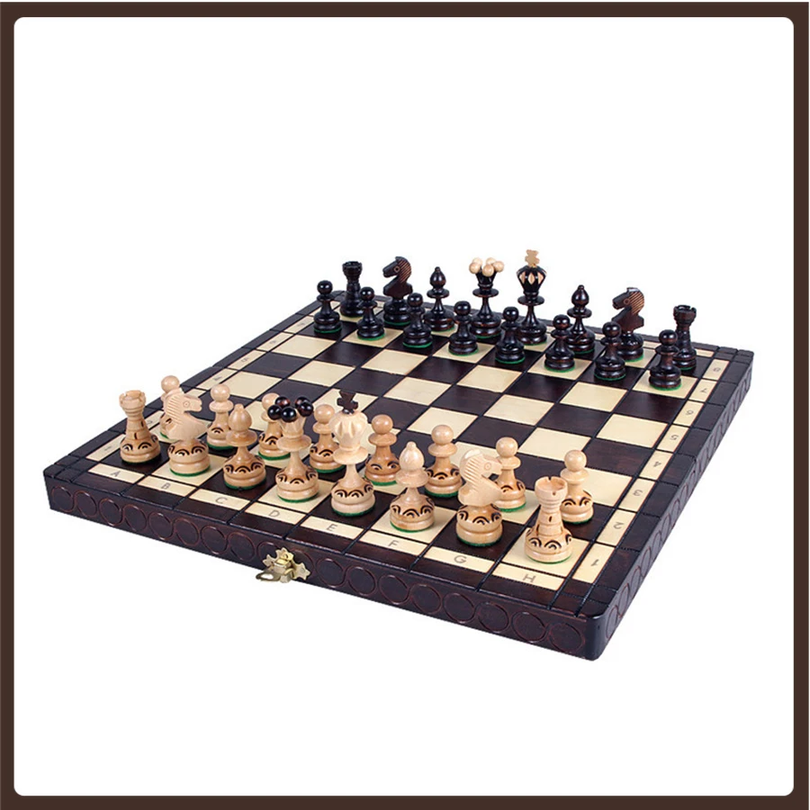 Wood Chess Set Luxury Big educational child games family Professional Pocket Travel Kids Chessboard Gra Planszowa Classic Game
Wood Chess Set Luxury Big educational child games family Professional Pocket Travel Kids Chessboard Gra Planszowa Classic Game