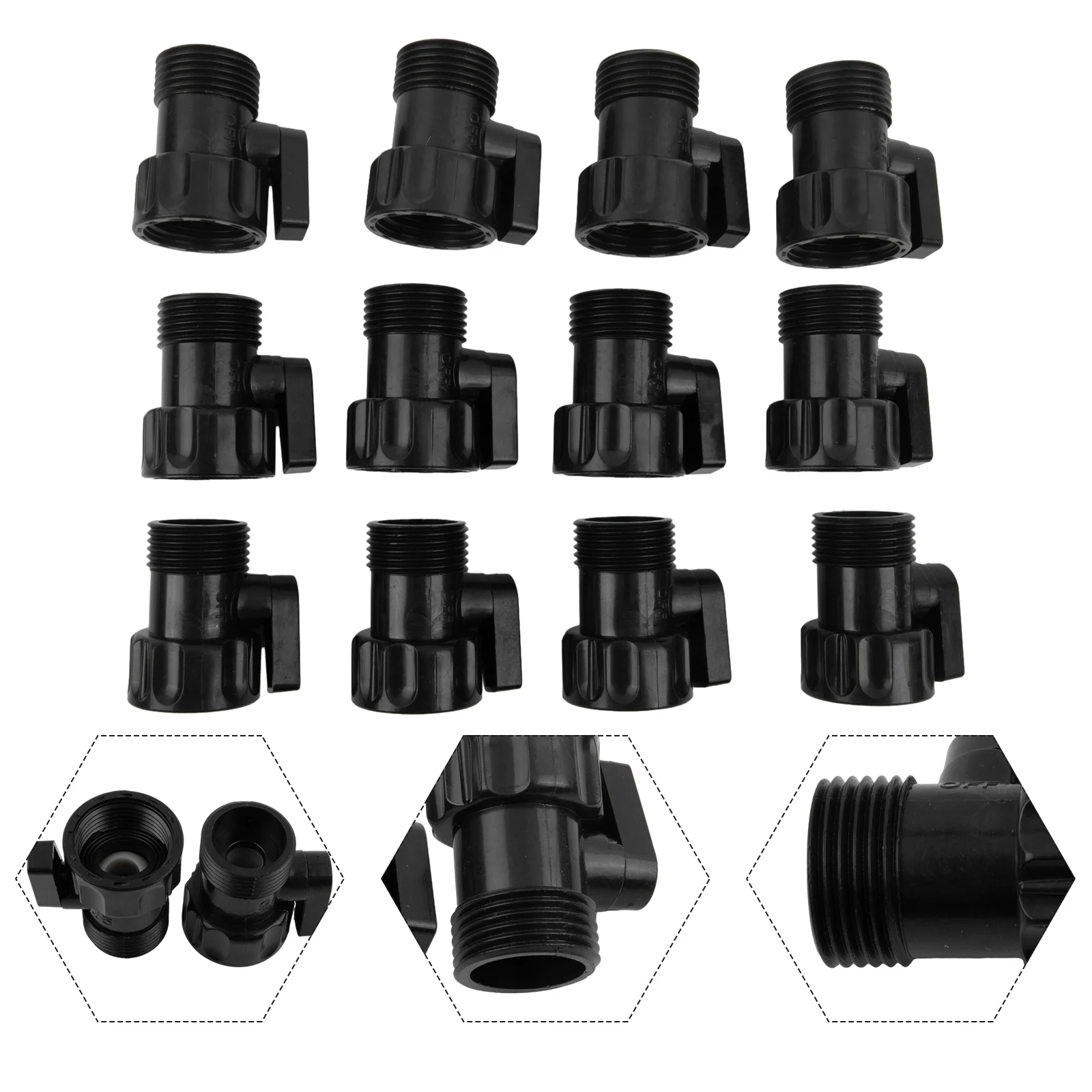 Plastic Garden Hose Shut Off Valve with 3/4 Thread Connector Coupling 12 Pack Suitable for Various Applications
Plastic Garden Hose Shut Off Valve with 3/4 Thread Connector Coupling 12 Pack Suitable for Various Applications