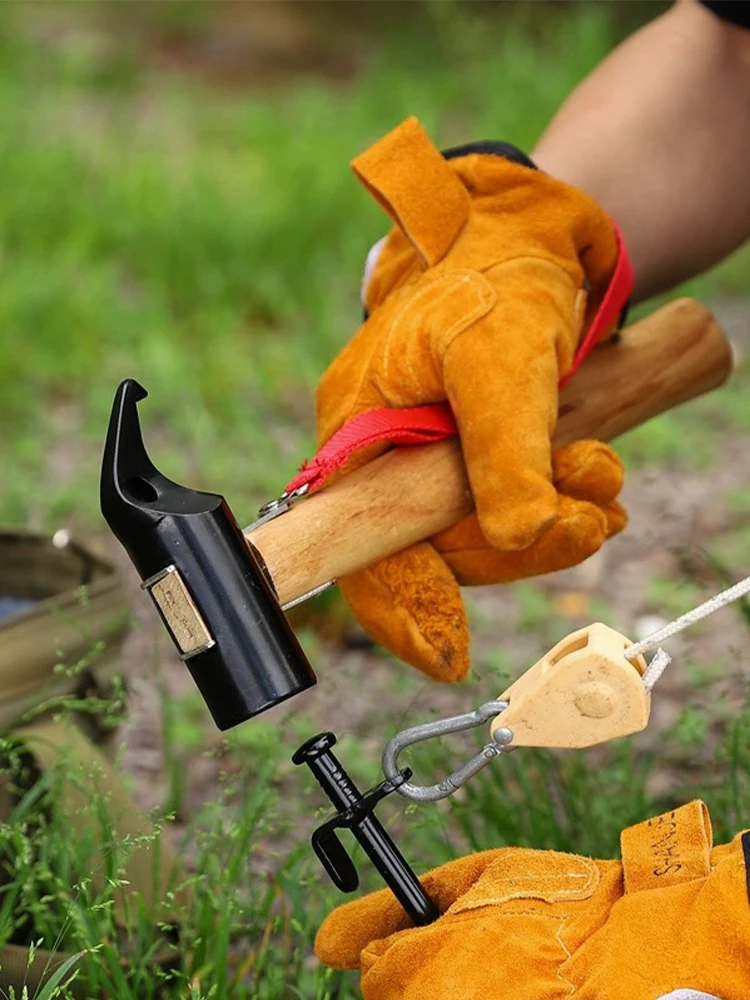 Outdoor Solid Wood Camping Hammer, Camp Multifunctional Ground Nail Hammer Nail Puller, Iron Hammer Head Portable Camping Tools
Outdoor Solid Wood Camping Hammer, Camp Multifunctional Ground Nail Hammer Nail Puller, Iron Hammer Head Portable Camping Tools
