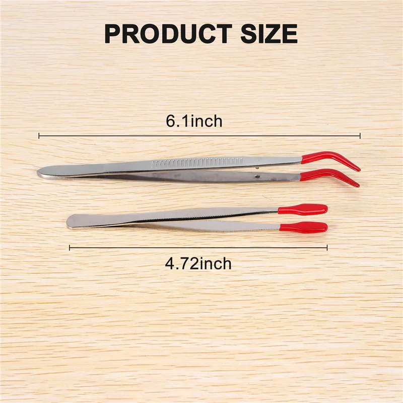 Пинцет с резиновыми наконечниками, ПВХ силиконовый Высокоточный Пинцет для лабораторий, промышленные пинцеты для хобби и рукоделия, инструменты (красный), 6 шт.
Пинцет с резиновыми наконечниками, ПВХ силиконовый Высокоточный Пинцет для лабораторий, промышленные пинцеты для хобби и рукоделия, инструменты (красный), 6 шт.