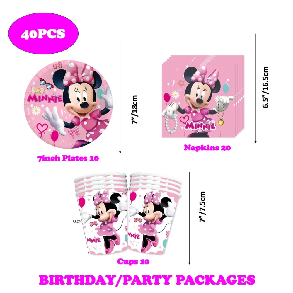 Набор из 40 тарелок и салфеток «Минни Маус»
Набор из 40 тарелок и салфеток «Минни Маус»