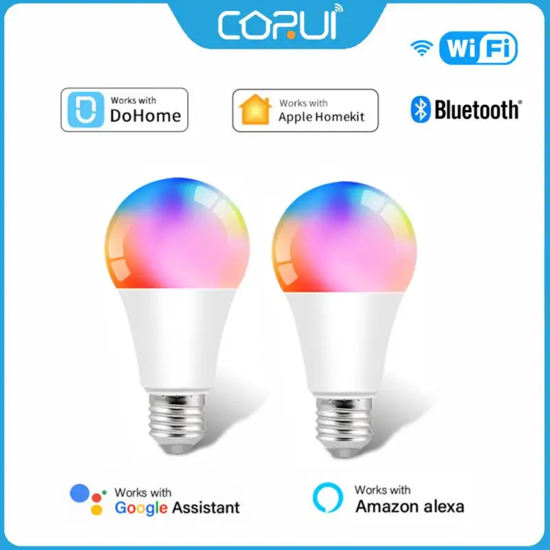 Умная Светодиодная лампа CORUI Homekit E27, цветная Регулируемая лампа с Wi-Fi, функция голосового управления через приложение, работает через Alexa Google Home Dohome
Умная Светодиодная лампа CORUI Homekit E27, цветная Регулируемая лампа с Wi-Fi, функция голосового управления через приложение, работает через Alexa Google Home Dohome