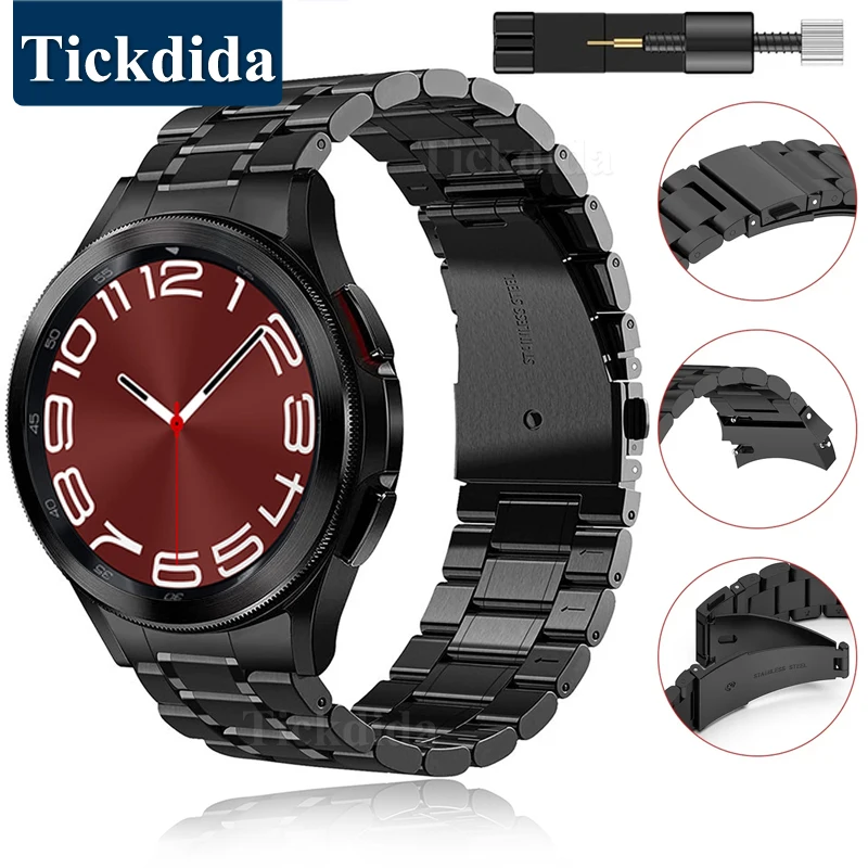 Stainless Steel Strap for Samsung Galaxy Watch 6 Classic 47mm 43mm Watch 5 4 44mm 40mm 46mm No Gaps Band Metal Bracelet
Stainless Steel Strap for Samsung Galaxy Watch 6 Classic 47mm 43mm Watch 5 4 44mm 40mm 46mm No Gaps Band Metal Bracelet