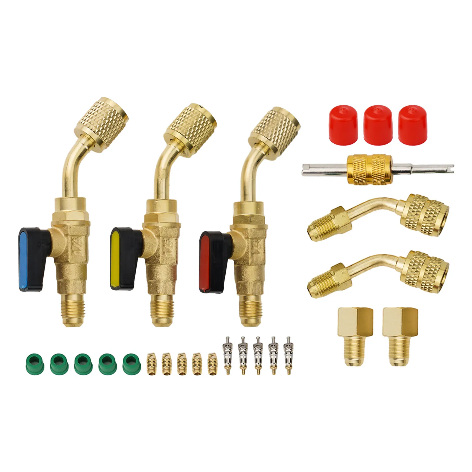 AC HVAC Manual Closing Valve, 45 Degree Angle, R410A R134A R22 Compatible, Durable Construction for Long lasting Use
AC HVAC Manual Closing Valve, 45 Degree Angle, R410A R134A R22 Compatible, Durable Construction for Long lasting Use