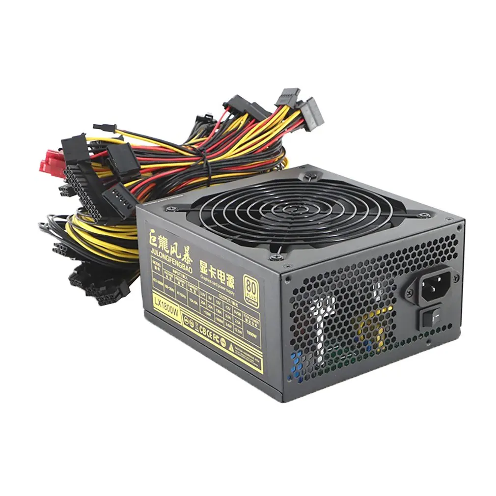 

1800W/2000W Mining Power Supply Miner Graphics Card For Mining 180~240V ATX PSU 16+4pin Power Supply For Mining Host Plate