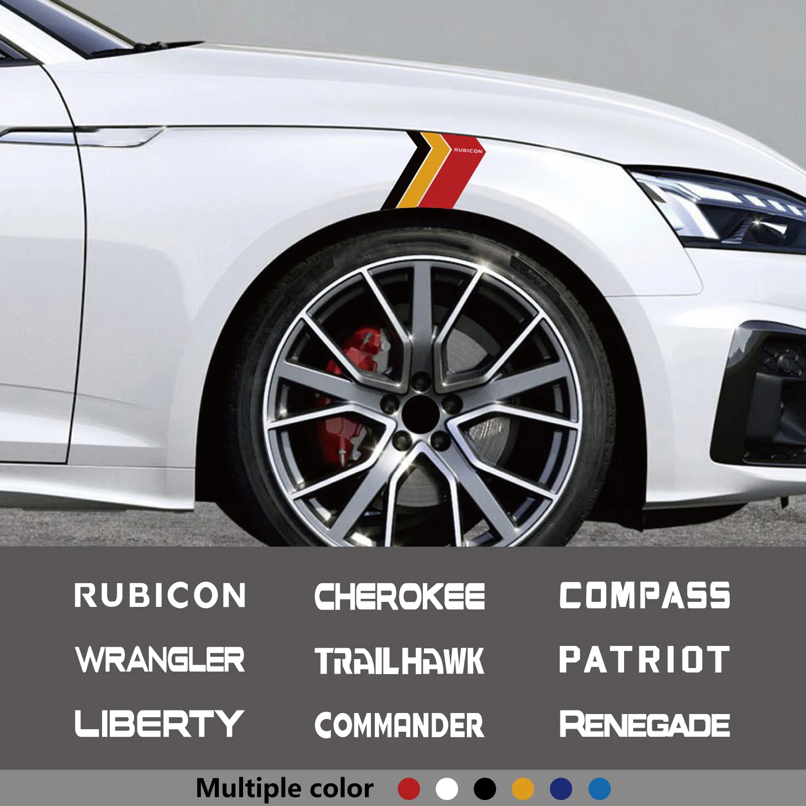2PCS Car Fender Stickers 3 Color Decals for Wrangler Rubicon Patriot Renegade Compass Liberty Commander Trall Hawk Cherokee
2PCS Car Fender Stickers 3 Color Decals for Wrangler Rubicon Patriot Renegade Compass Liberty Commander Trall Hawk Cherokee