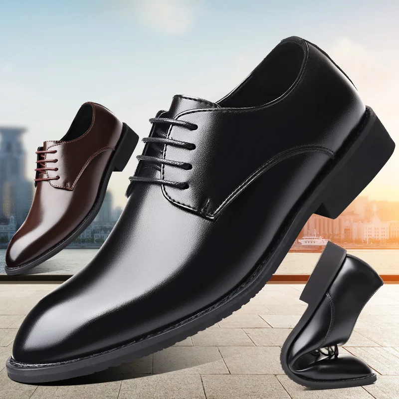 

Luxury Business Oxford Leather Shoes Men Breathable Rubber Formal Dress Shoes Male Office Wedding Flats Footwear Mocassin Homme