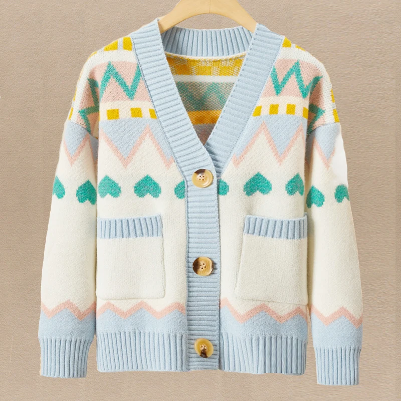 Baby Kids Cardigans for Girls Sweaters Print Autumn Winter Knitted Outerwears Children Clothes Teenagers Tops 6 8 9 10 12 Years 
Baby Kids Cardigans for Girls Sweaters Print Autumn Winter Knitted Outerwears Children Clothes Teenagers Tops 6 8 9 10 12 Years