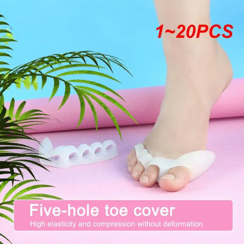 1~20PCS Silicone Corrector Toe Separator Comfortable Wing Five-hole Hallux Valgus Straightener Orthodontic Silicone Toe Cover
1~20PCS Silicone Corrector Toe Separator Comfortable Wing Five-hole Hallux Valgus Straightener Orthodontic Silicone Toe Cover