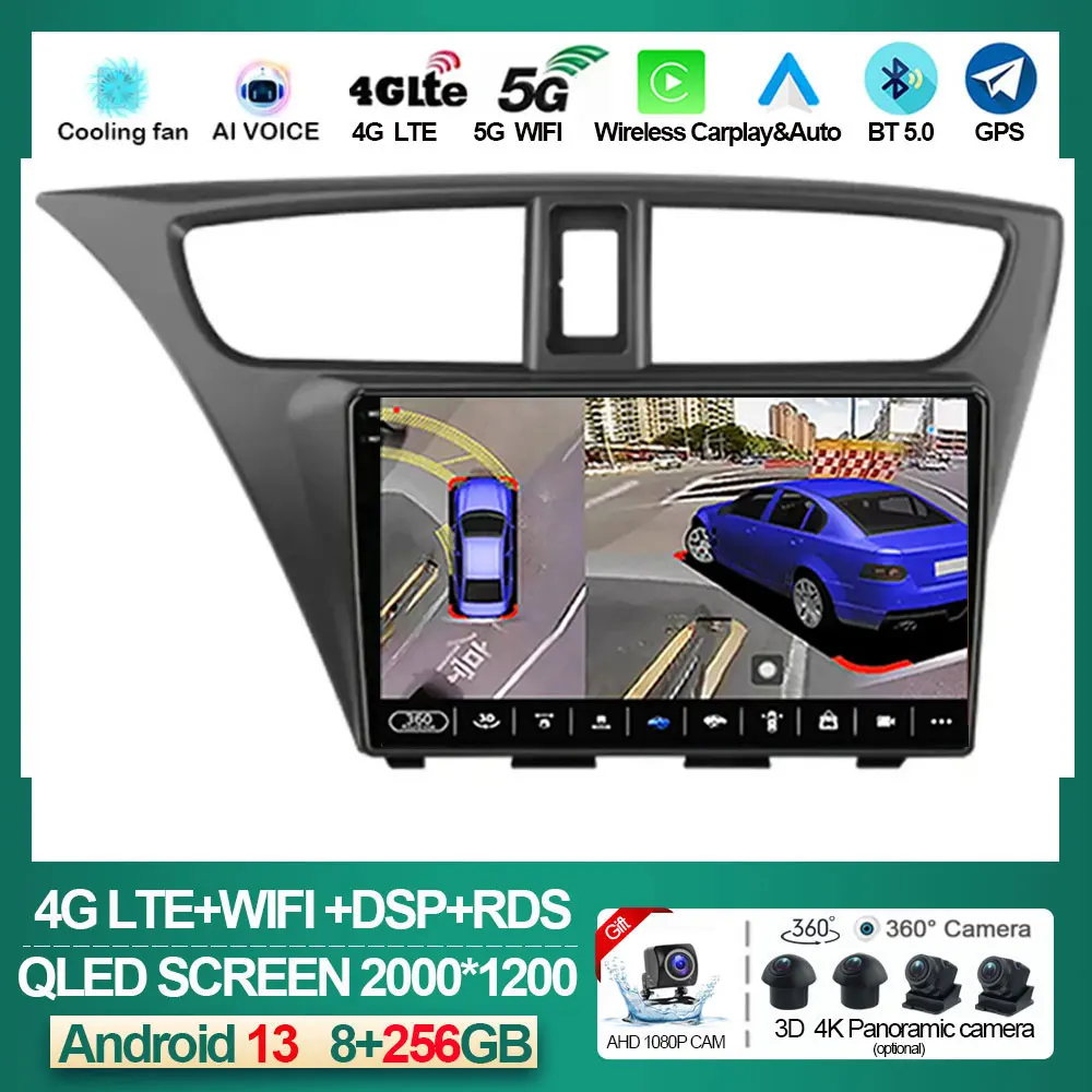For Honda CIVIC Hatchback 2012 - 2017 4G Android 13 Car Stereo Radio Multimedia Video Player Navigation GPS Head Unit 2Din
For Honda CIVIC Hatchback 2012 - 2017 4G Android 13 Car Stereo Radio Multimedia Video Player Navigation GPS Head Unit 2Din