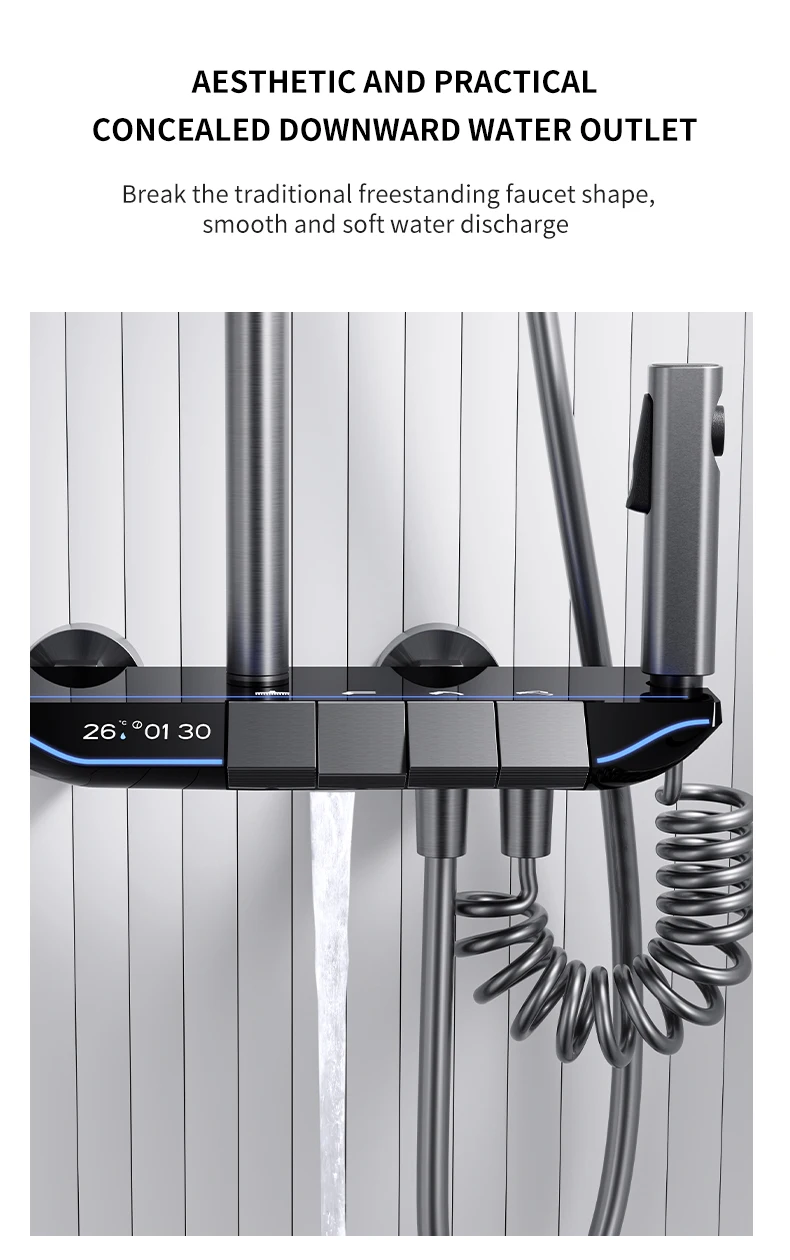 Smart Shower System Thermostatic Head For Bathroom Brass Household Digital Display Set Wall Mount Rainfall shower 16 Mallzona S3433d1fbaf4f437687a5d15aed4f4307d Smart Shower System Thermostatic Head For Bathroom Brass Household Digital Display Set Wall Mount Rainfall shower Mallzona