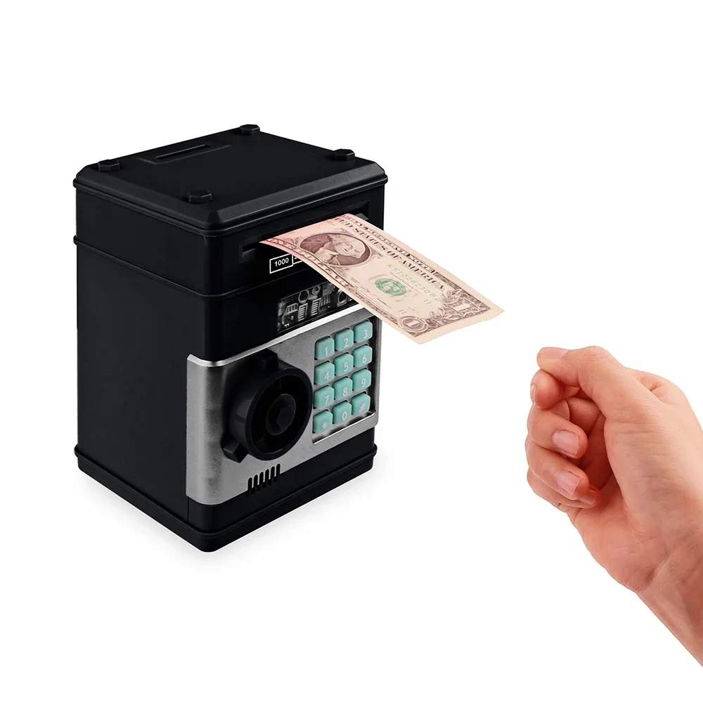 

Piggy Bank Mini ATM Money Box Creative Safety Electronic Password Chewing Coin Cash Deposit Machine Gift For Children Kids