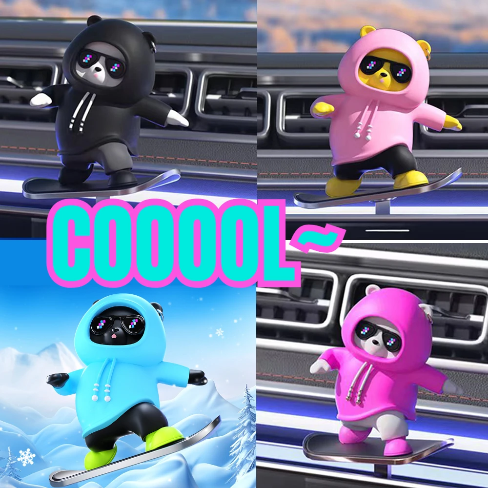 Car Decorations Accessories Cute Bear Skateboard Slide Auto Ornaments with Slide Rail for Model 3 Model Y and Floating Screens
Car Decorations Accessories Cute Bear Skateboard Slide Auto Ornaments with Slide Rail for Model 3 Model Y and Floating Screens