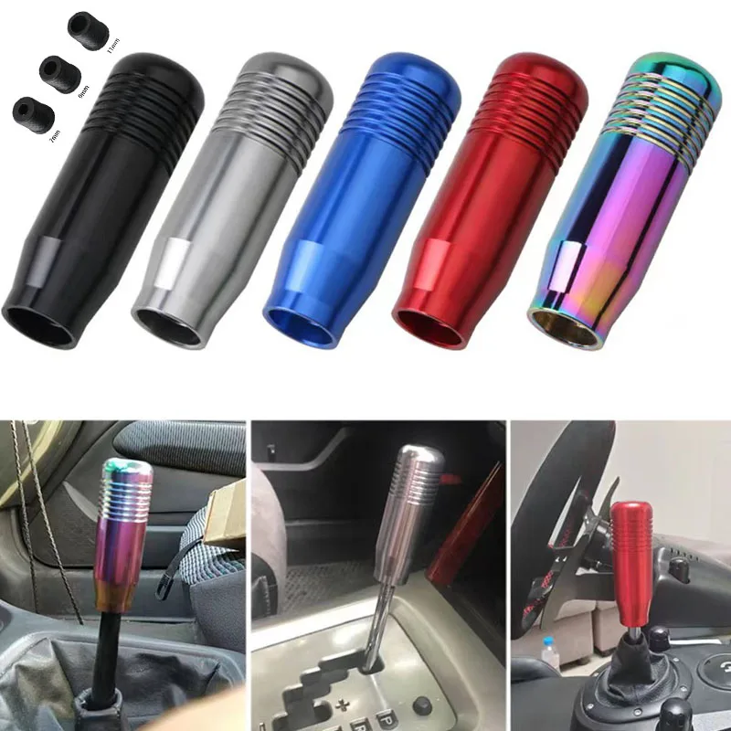 

Stylish car aluminum gear shift knob universal racing metal gear stick head modified car accessories