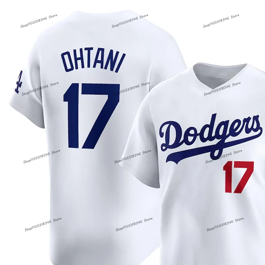 

Japanese baseball player Shohei Ohtani Los Angeles Dodgers Home T-shirt Oversized Round Neck Top Yamamoto Jersey