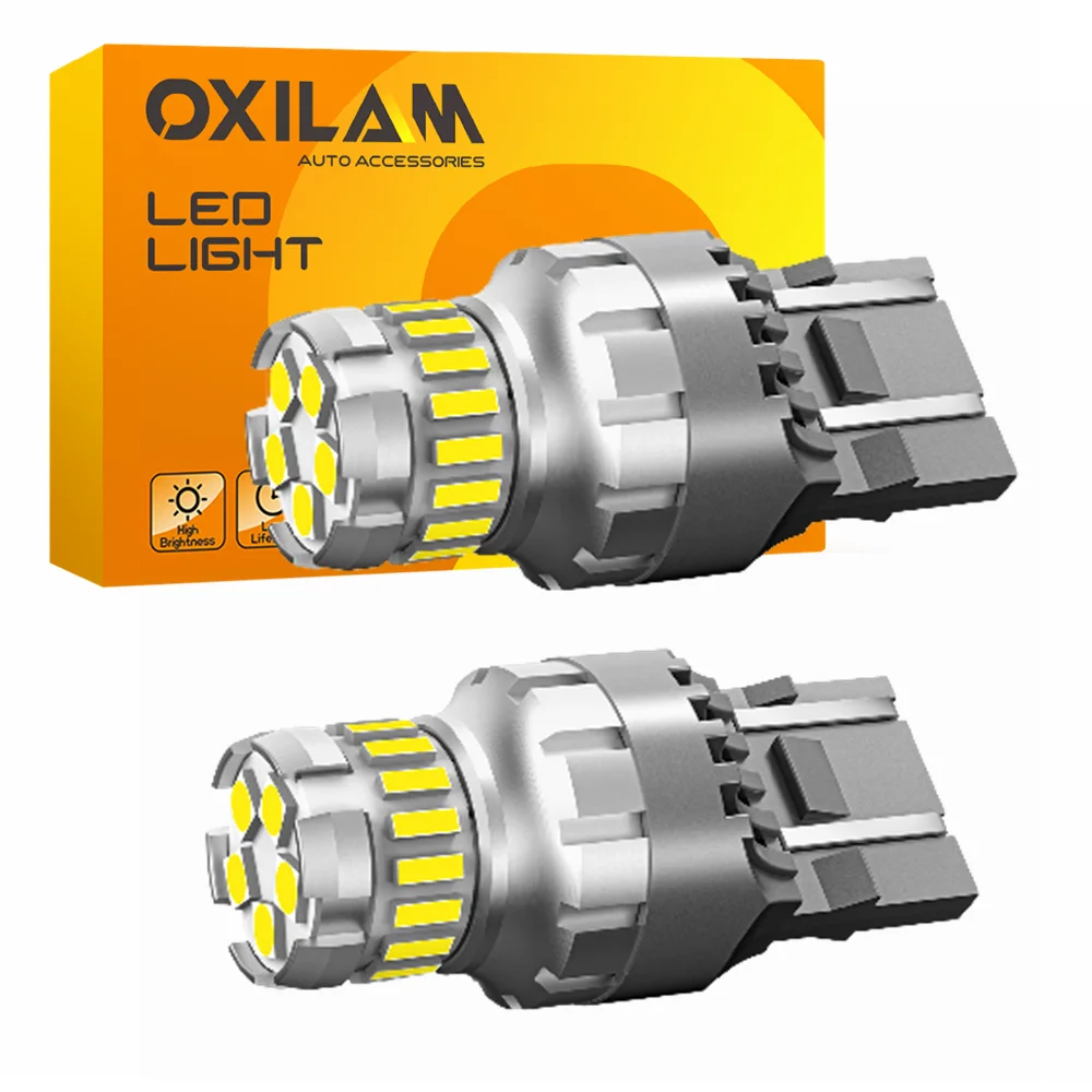 

OXILAM 2X T20 7443 LED 7440 WY21W W21W LED Bulbs 7443 W21/5W White Super Bright DRL Backup Reversing Light for Car Signal Lamp