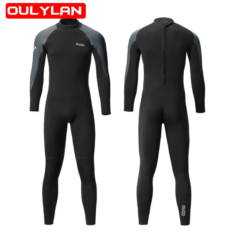 

Oulylan 1.5MM Neoprene Wetsuit Men Scuba Diving Full Suit Spearfishing Swimwear Snorkeling Surfing One Piece Warm Swimsuit