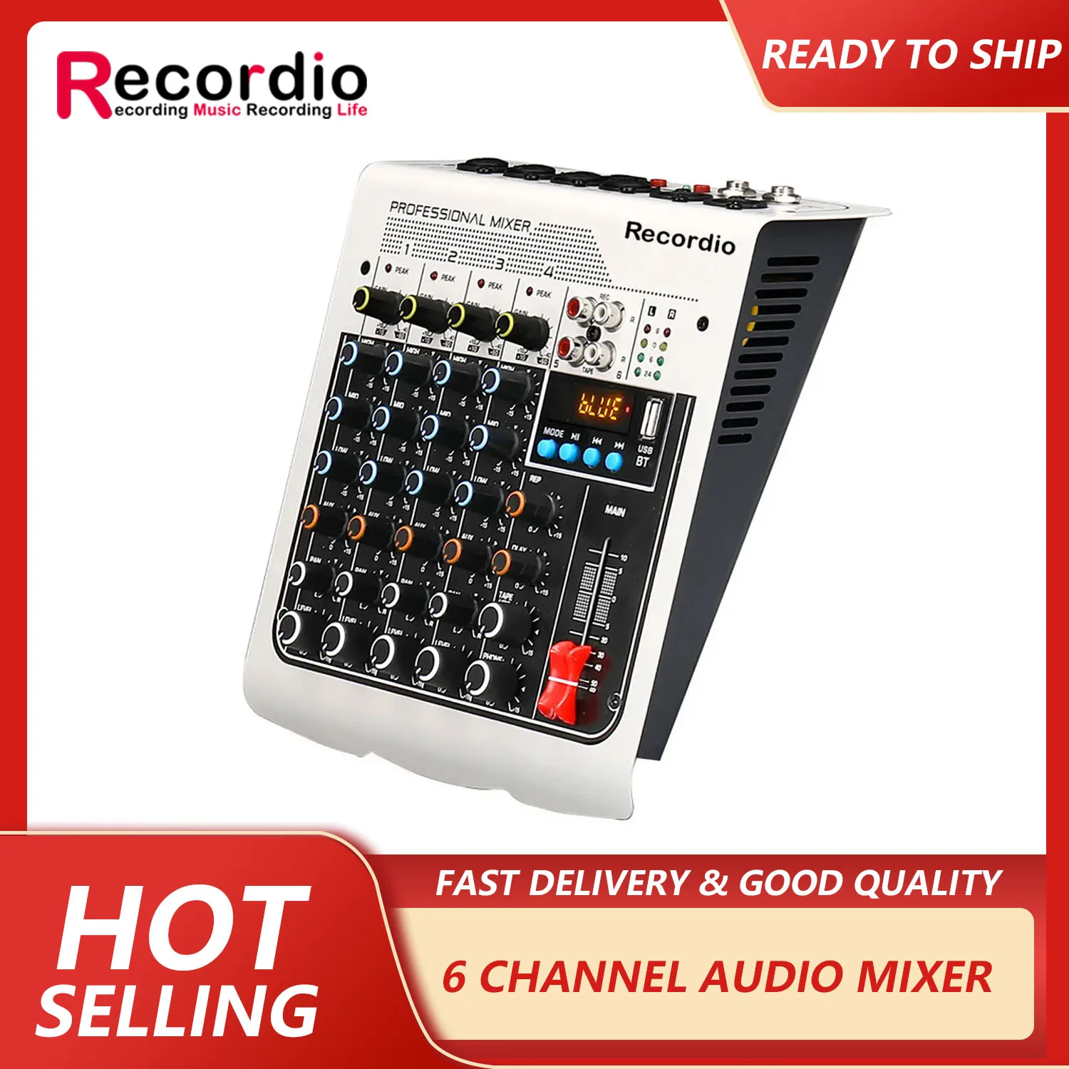 GAX-NJ6 Audio Mixer 6 Channel Dj Mixer Sound BoardConsole with USB MP3 Blueteeth Input 48V For LivePerformance Home Stage Karaok
GAX-NJ6 Audio Mixer 6 Channel Dj Mixer Sound BoardConsole with USB MP3 Blueteeth Input 48V For LivePerformance Home Stage Karaok