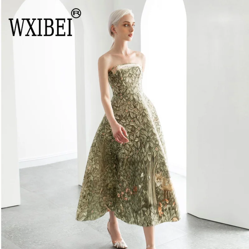 WXIBEI Sexy Strapless Print Sling Dress Women's 2023 Summer New Sleeveless Slim High Waist Large Hem Fashion Evening Dress FC565
WXIBEI Sexy Strapless Print Sling Dress Women's 2023 Summer New Sleeveless Slim High Waist Large Hem Fashion Evening Dress FC565