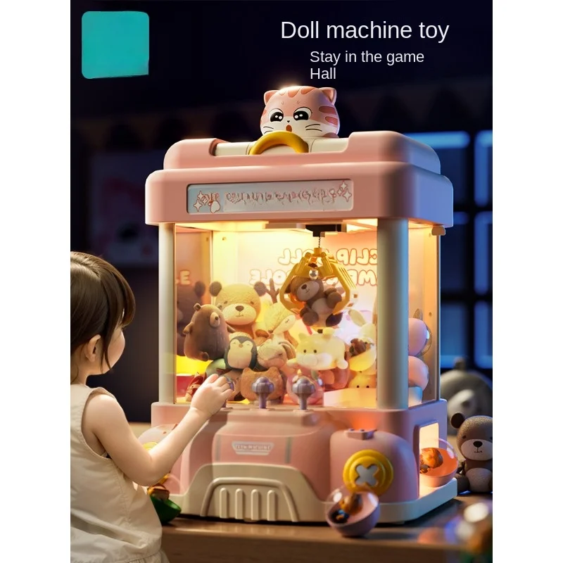 Large catch doll game machine children's toys small household clip doll twisted egg puzzle.
Large catch doll game machine children's toys small household clip doll twisted egg puzzle.