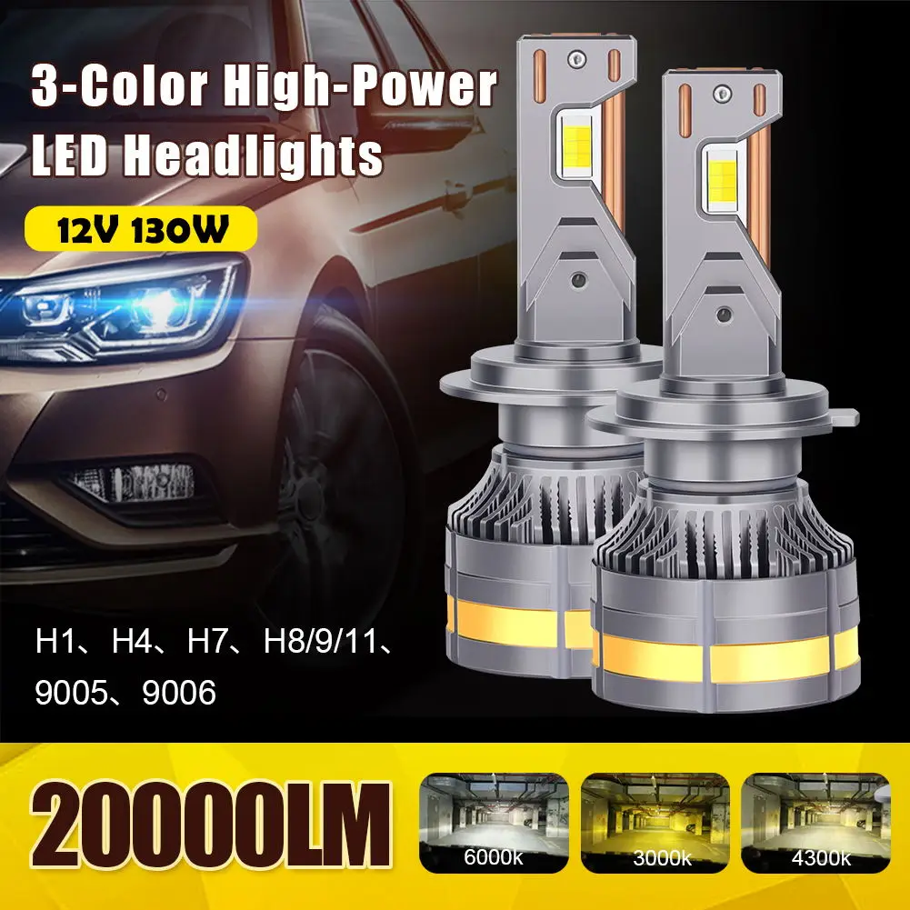 130W 20000LM Car LED Headlight H4 H7 H1 H8 H9 H11 9005 9006 Led Bulb 3000K/4300K/6000K Led Fog Lights Auto Accessories
130W 20000LM Car LED Headlight H4 H7 H1 H8 H9 H11 9005 9006 Led Bulb 3000K/4300K/6000K Led Fog Lights Auto Accessories