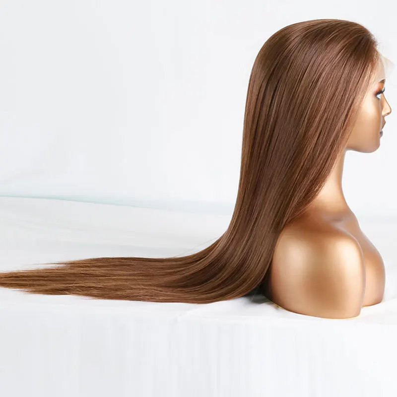 Glueless Synthetic Lace Front Wig Chocolate Brown Straight Heat Resistant Fiber Hair Pre Plucked Natural Hairline For Women Wigs
Glueless Synthetic Lace Front Wig Chocolate Brown Straight Heat Resistant Fiber Hair Pre Plucked Natural Hairline For Women Wigs