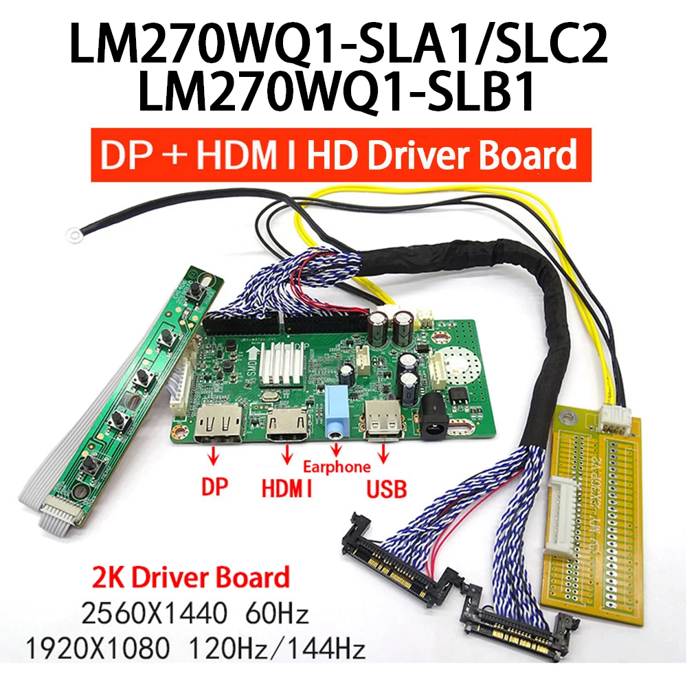 For 27" LG LM270WQ1-SLA1/SLC2 LM270WQ1-SLB1 2K 2560x1440 Quad-HD Monitor Motherboard Driver Board Kit USB HDMI DP 4ch 10bit 92p
For 27" LG LM270WQ1-SLA1/SLC2 LM270WQ1-SLB1 2K 2560x1440 Quad-HD Monitor Motherboard Driver Board Kit USB HDMI DP 4ch 10bit 92p