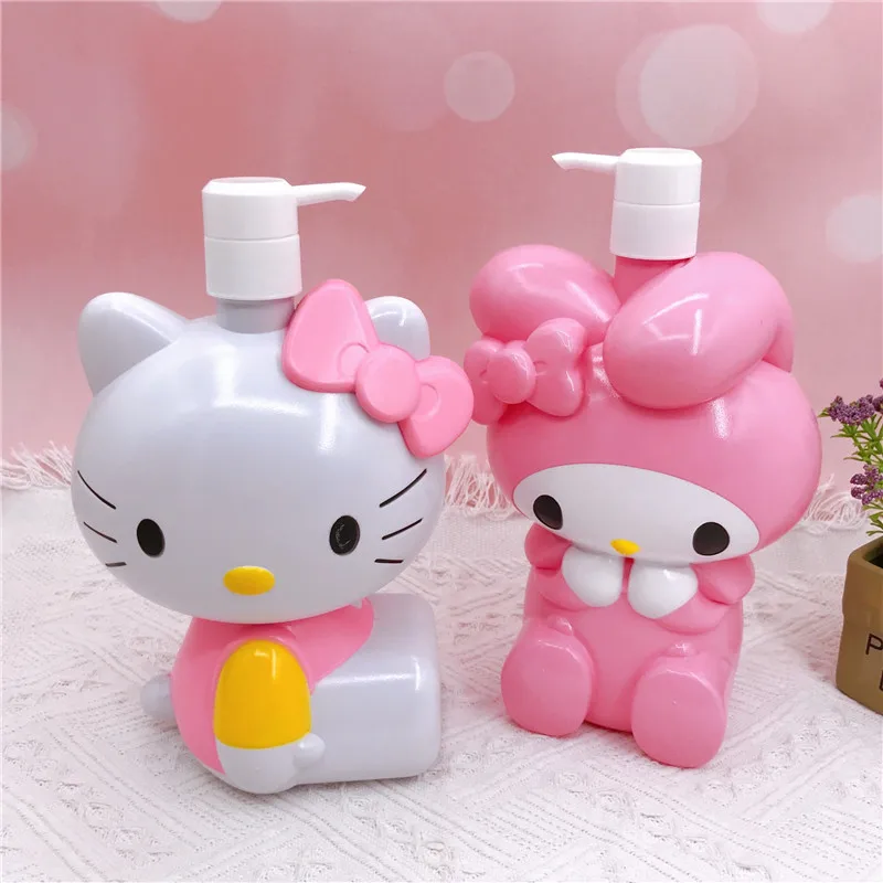 

1000 мл Kawaii Sanrio Лосьон бутылка аниме Hello Kitty большой объем хранения шампуня мультфильм My Melody антисептик для Рук Контейнер