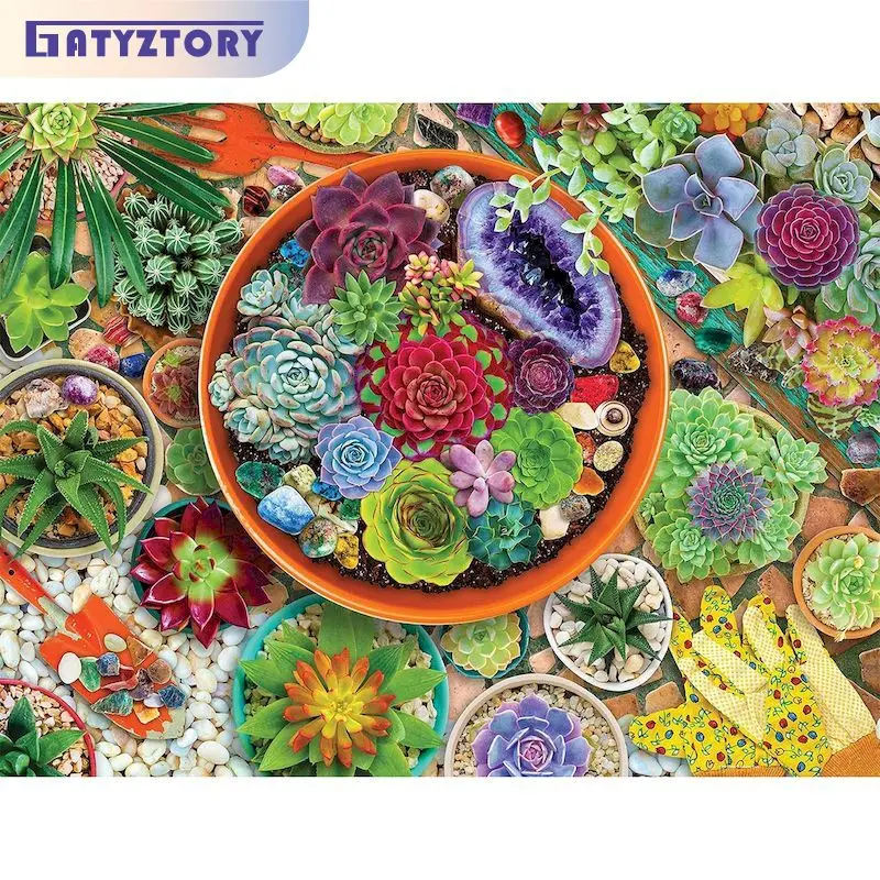 GATYZTORY Modern Diamond Embroidery With Frame Cross Stitch Cactus Round Square Diamond Mosaic Embroidery Home Decors
GATYZTORY Modern Diamond Embroidery With Frame Cross Stitch Cactus Round Square Diamond Mosaic Embroidery Home Decors