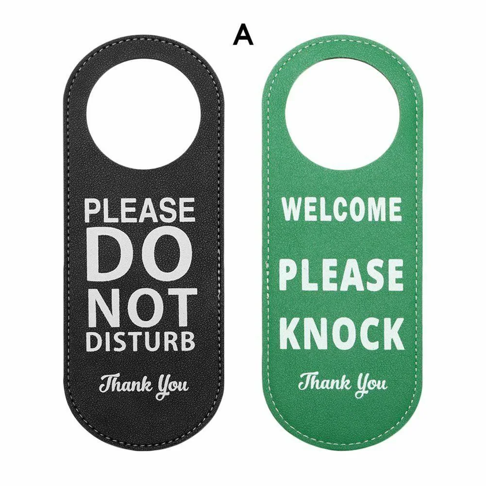 

Hanger Tags Label Door Sign Do Not Disturb Bar Hotel Mall Beautiful Black+green Hanging Tag Leather 22.5*8.5cm