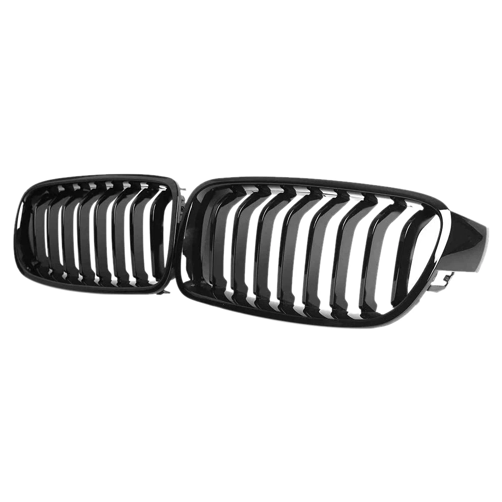 

Front Kidney Grille For-BMW 3 Series F30 F31 F35 2012-2018 (Single Slat Gloss Black Grill, 2-Pc Set)