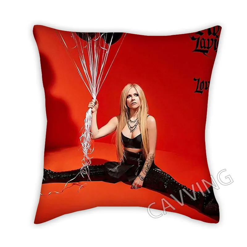 

Avril Lavigne 3D Printed Polyester Decorative Pillowcases Throw Pillow Cover Square Zipper Cases Fans Gifts Home Decor K01