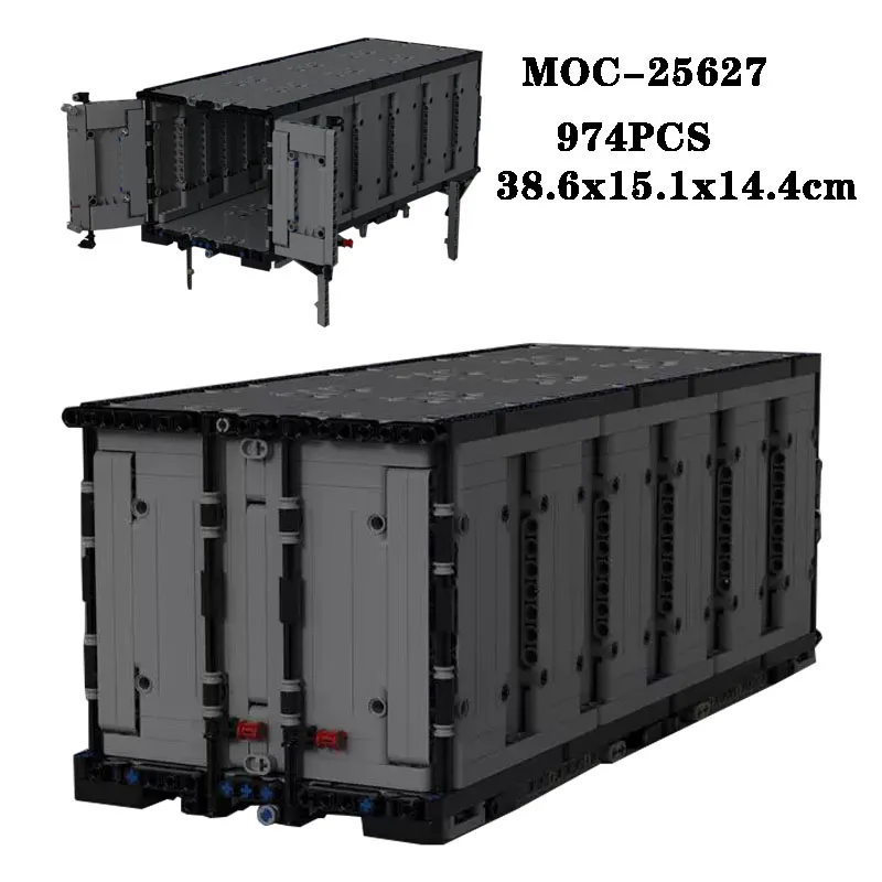 Классические строительные блоки MOC-25627 1:16, 5 грузовых контейнеров в сборе, строительные блоки 974 шт., игрушки для взрослых и детей, подарки
Классические строительные блоки MOC-25627 1:16, 5 грузовых контейнеров в сборе, строительные блоки 974 шт., игрушки для взрослых и детей, подарки