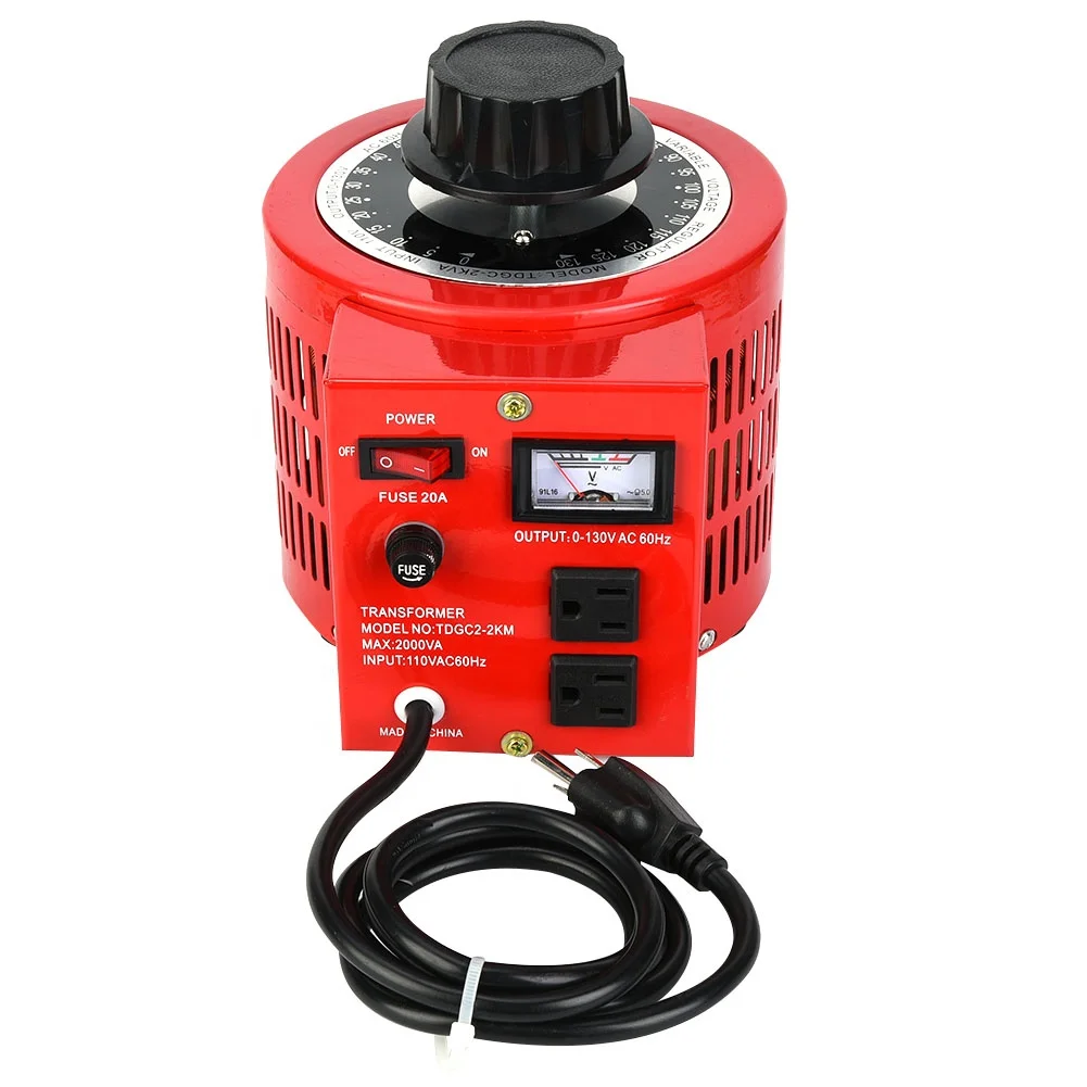 TDGC2-2KM AC Voltage Regulator Output 0~130V 20A Single Phase US Plug 110V 2000W
TDGC2-2KM AC Voltage Regulator Output 0~130V 20A Single Phase US Plug 110V 2000W