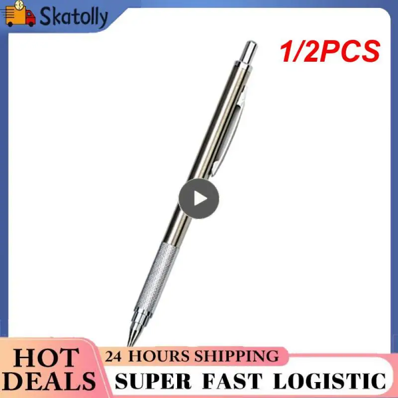

1/2PCS High Quality Titanium Alloy Bolt Action Pen Retractable Ballpoint Pen Self Defense EDC Tools for Office Professional