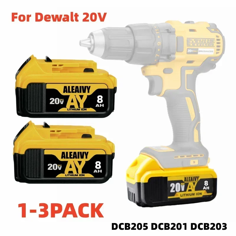 1-3PACK Original For DeWalt DCB200 20V 18Volt Max 6.0/8.0AH Rechargeable Power Tools Battery Lithium Battery DCF887 CB205 DCB204
1-3PACK Original For DeWalt DCB200 20V 18Volt Max 6.0/8.0AH Rechargeable Power Tools Battery Lithium Battery DCF887 CB205 DCB204