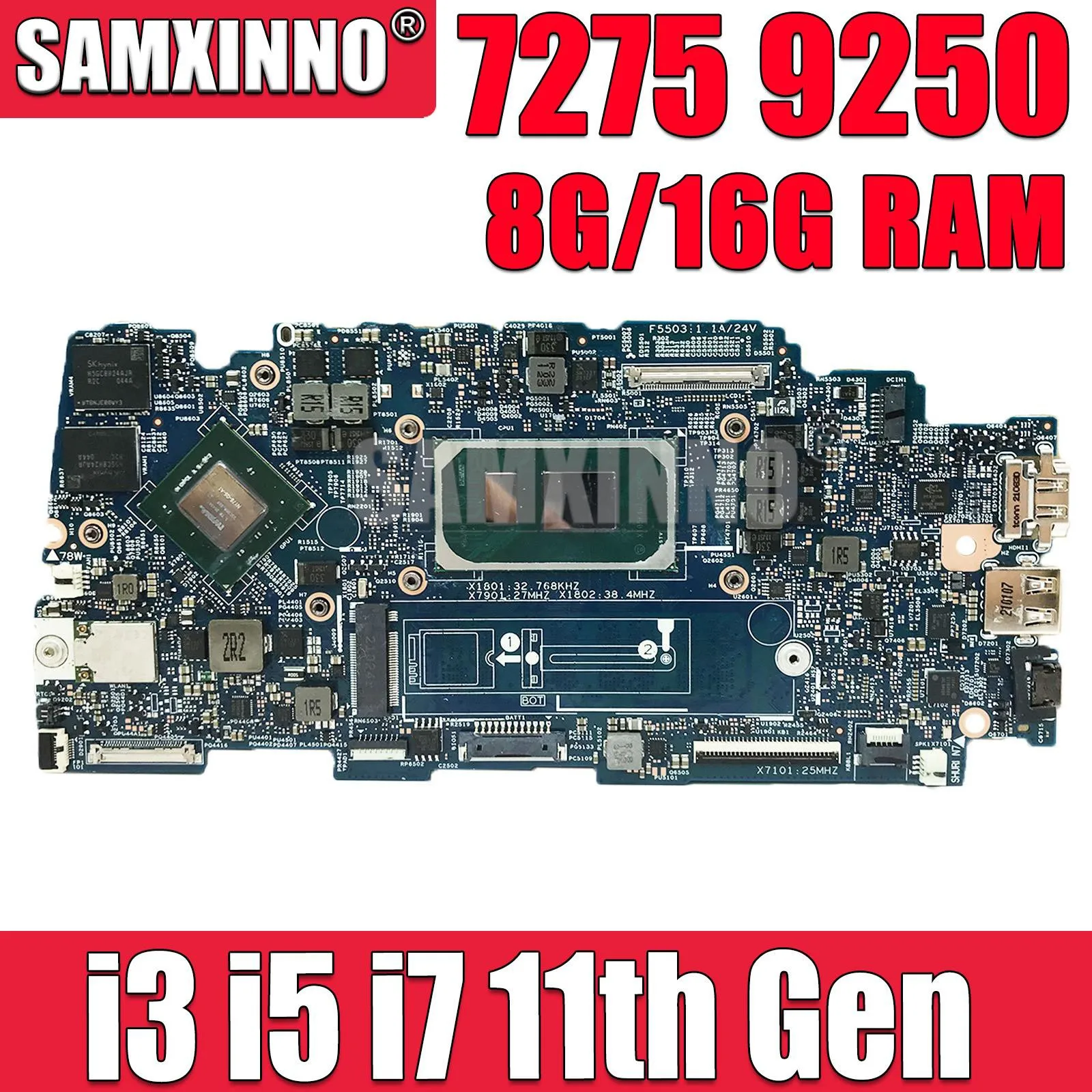 SAMXINNO 19765-1 Mainboard For DELL Inspiron 7400 7300 Vostro 5301 Laptop Motherboard With i3 i5 i7 11th Gen CPU 8G/16G RAM
SAMXINNO 19765-1 Mainboard For DELL Inspiron 7400 7300 Vostro 5301 Laptop Motherboard With i3 i5 i7 11th Gen CPU 8G/16G RAM