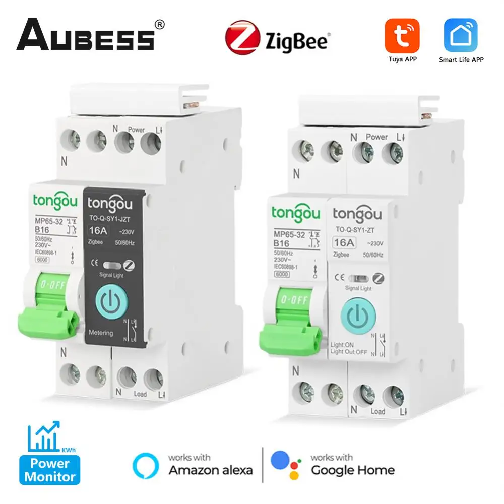 Aubess Tuya Zigbee Smart Circuit Breaker With Metering 1P 32A DIN Rail Wireless Smart Home Smart Life Via Alexa Google Assistant
Aubess Tuya Zigbee Smart Circuit Breaker With Metering 1P 32A DIN Rail Wireless Smart Home Smart Life Via Alexa Google Assistant