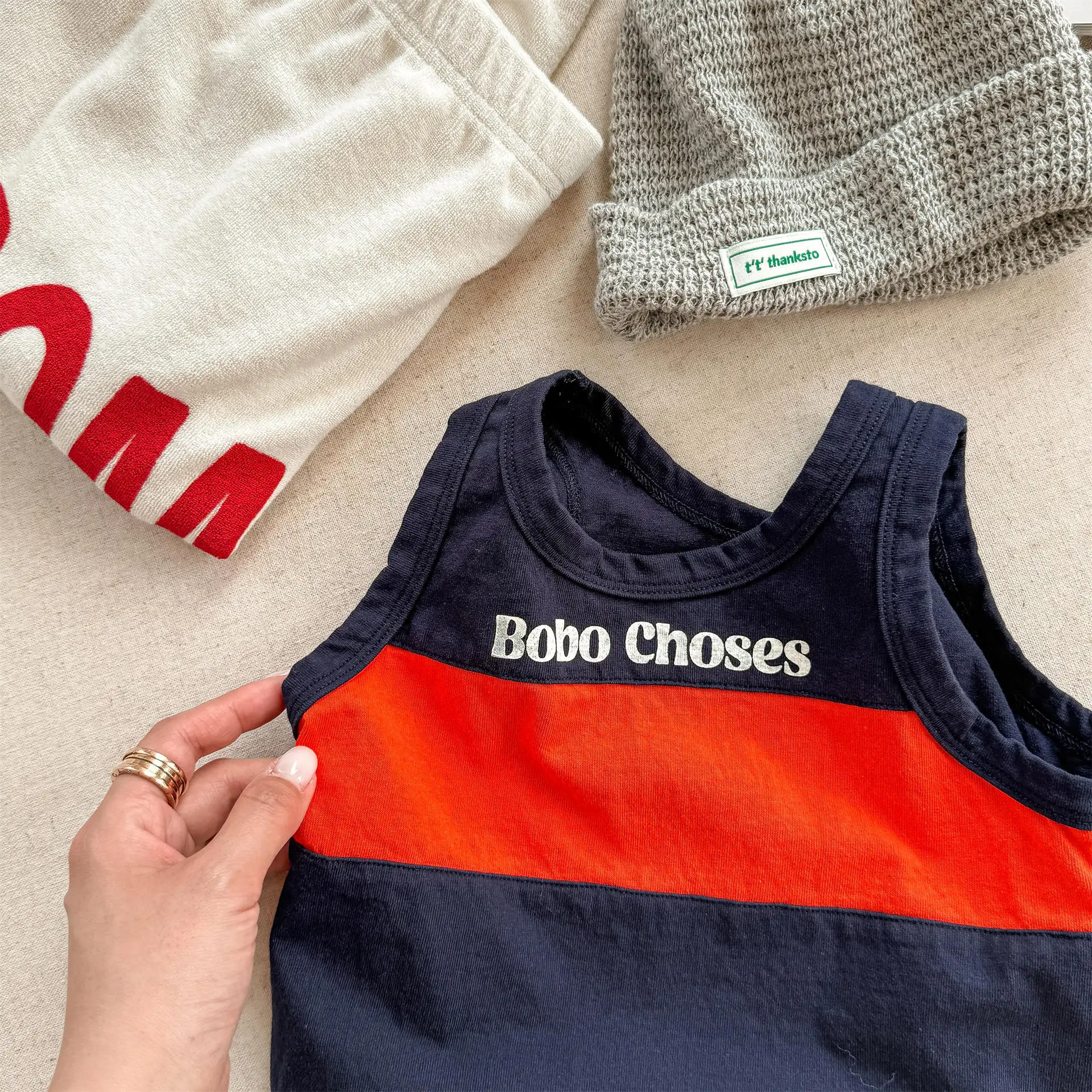 2025 Summer New Girls Sleeveless Vest Letter Print Boys T Shirts Cotton Children Casual Tops Loose Kids Tee Infant Clothes 27 S3459178bc8884594a926eae17b18d884L