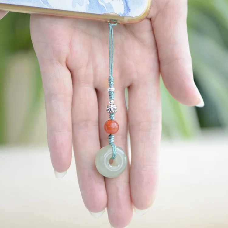 Chinoiserie style creative Hotan Jade mobile phone chain pendant for women simple fashion cute wax south red pendant
Chinoiserie style creative Hotan Jade mobile phone chain pendant for women simple fashion cute wax south red pendant