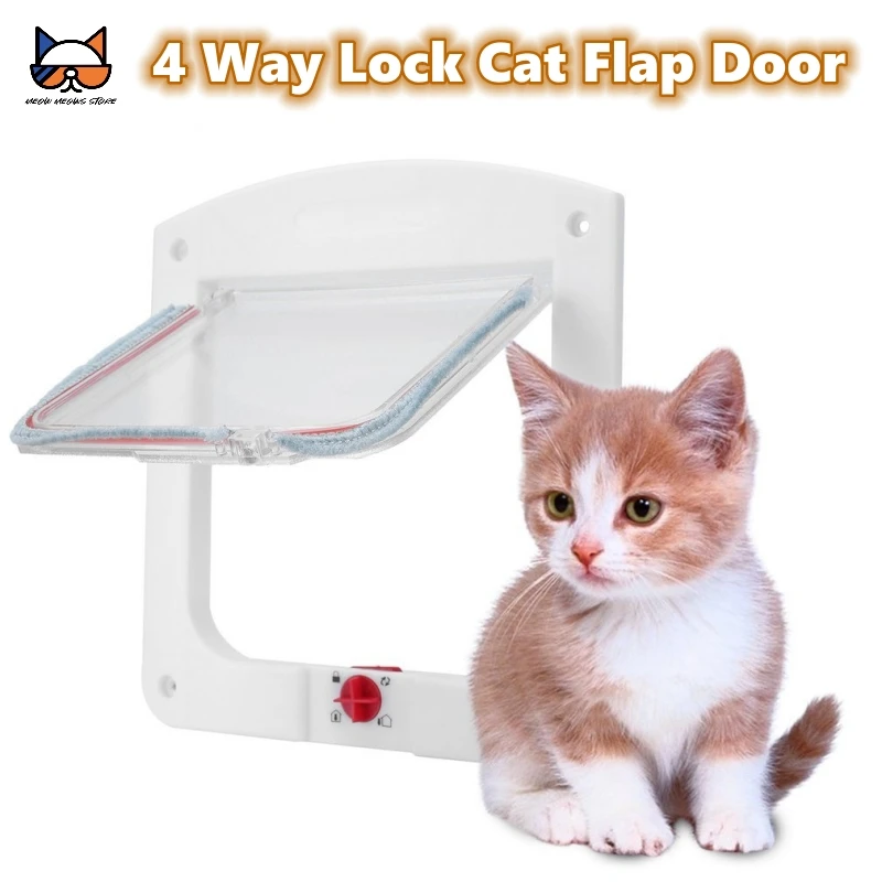 Cat Flap Door with 4 Way Locking for Interior Exterior Doors Weatherproof Pet Doors for Cats & Doggies Suit for Window&Thin Wall
Cat Flap Door with 4 Way Locking for Interior Exterior Doors Weatherproof Pet Doors for Cats & Doggies Suit for Window&Thin Wall