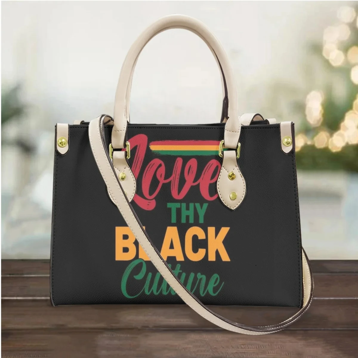 

Black History Month Juneteenth 1865 Print Commuter Shopping Fashion Handbag Shoulder Bag Long Shoulder Strap Messenger Bag Gift