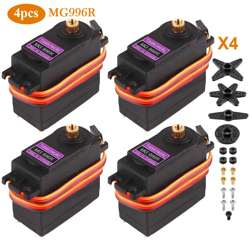 2/4pcs MG996R Gear Steering Rotation Digital Torque Servo Motor for Truck Racing for Trucks Boats Racing Cars Helicopters
2/4pcs MG996R Gear Steering Rotation Digital Torque Servo Motor for Truck Racing for Trucks Boats Racing Cars Helicopters