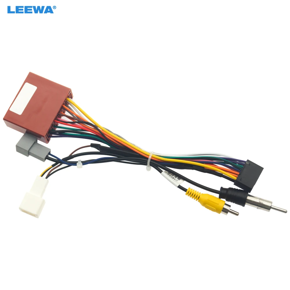 

LEEWA Car 16pin Power Cord Wiring Harness Adapter Support Rearview Cable For Mazda Model (08-14) Auto Installation Head Unit