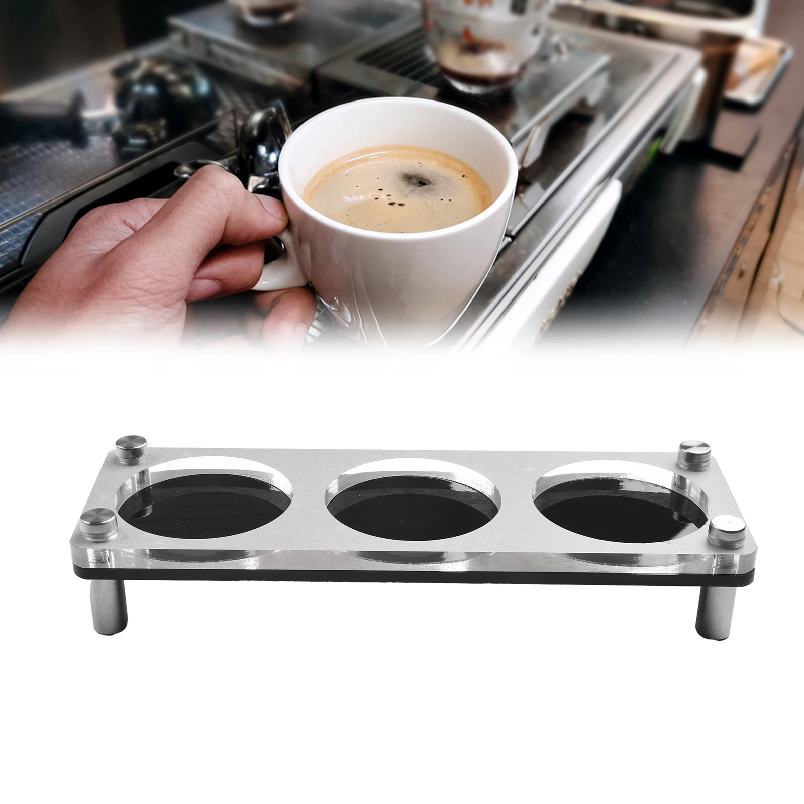 Coffee Tools Stand 2 Layers Suitable for 63mm Portafilters Tampers and Cleaning Brushes Keep Your Coffee Station Organized
Coffee Tools Stand 2 Layers Suitable for 63mm Portafilters Tampers and Cleaning Brushes Keep Your Coffee Station Organized